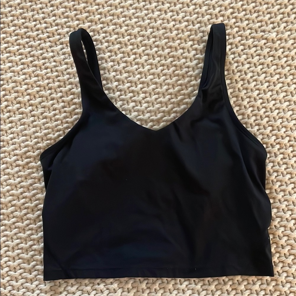 Black V-Neck Crop Top